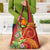 Polynesian Tribal Flower Tattoo Grocery Bag Special Vermilion Vibe