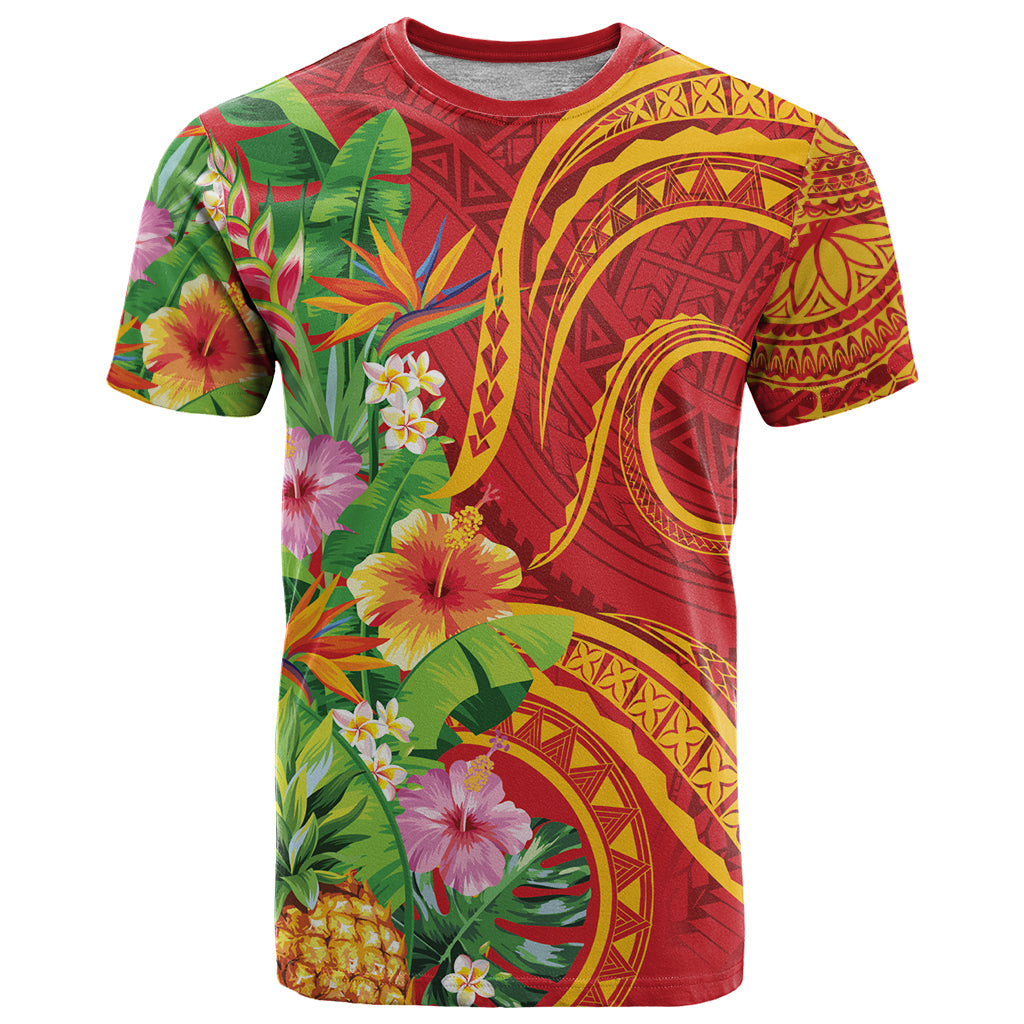 Polynesian Tribal Flower Tattoo T Shirt Special Vermilion Vibe