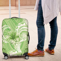 Polynesian Hibiscus Flower Tribal Luggage Cover Lime Green Color LT9 Lime Green - Polynesian Pride