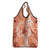 Polynesian Hibiscus Flower Tribal Grocery Bag Peach Color
