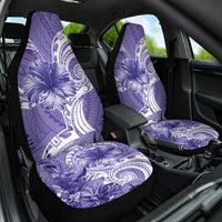 Polynesian Hibiscus Flower Tribal Car Seat Cover Violet Color LT9 One Size Violet - Polynesian Pride