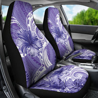 Polynesian Hibiscus Flower Tribal Car Seat Cover Violet Color LT9 - Polynesian Pride
