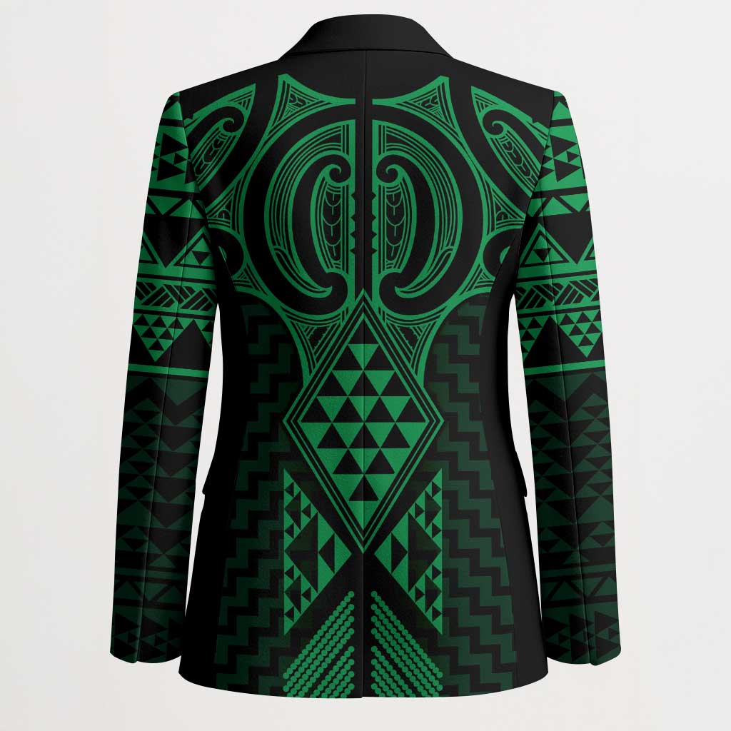 Kakariki Maori Ta Moko Poutama Art Blazer - Polynesian Pride