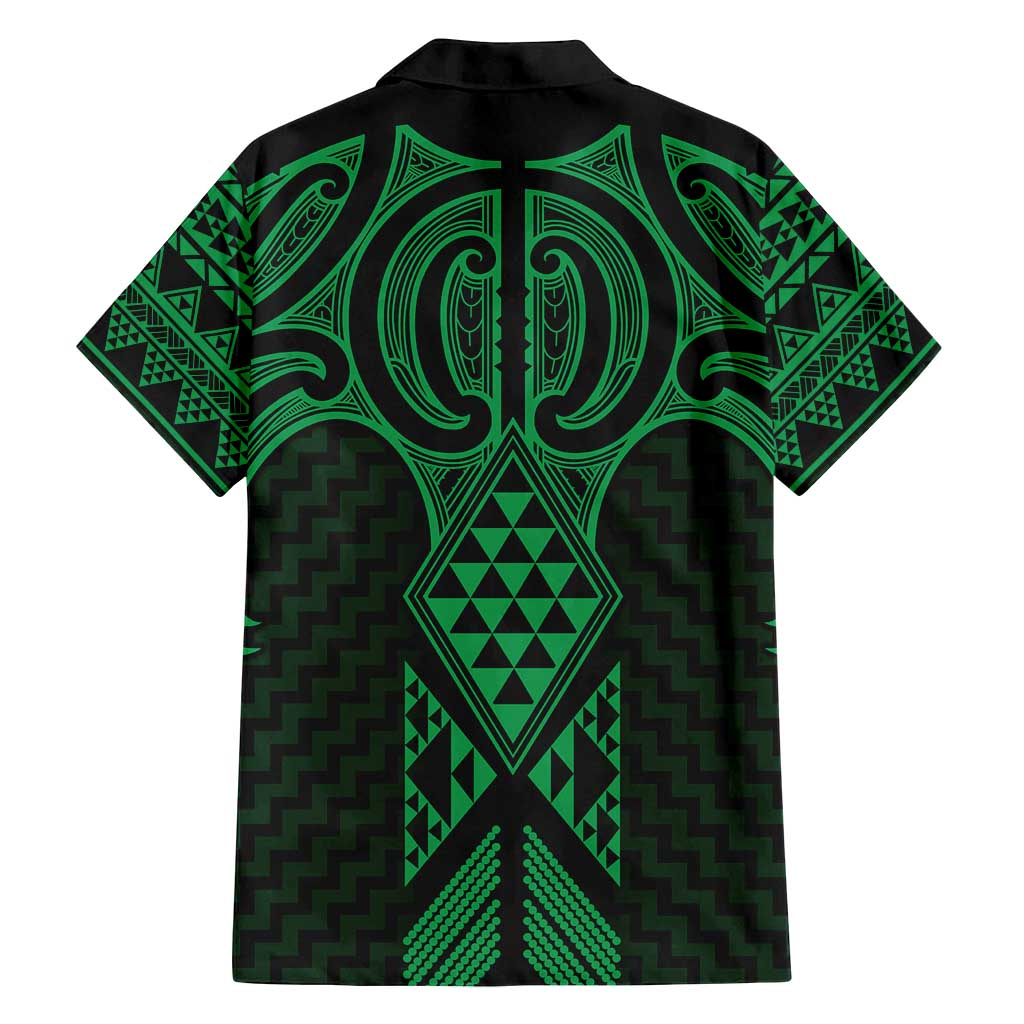 Kakariki Maori Ta Moko Poutama Art Family Matching Off Shoulder Maxi Dress and Hawaiian Shirt LT9 - Polynesian Pride