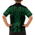 Kakariki Maori Ta Moko Poutama Art Family Matching Short Sleeve Bodycon Dress and Hawaiian Shirt