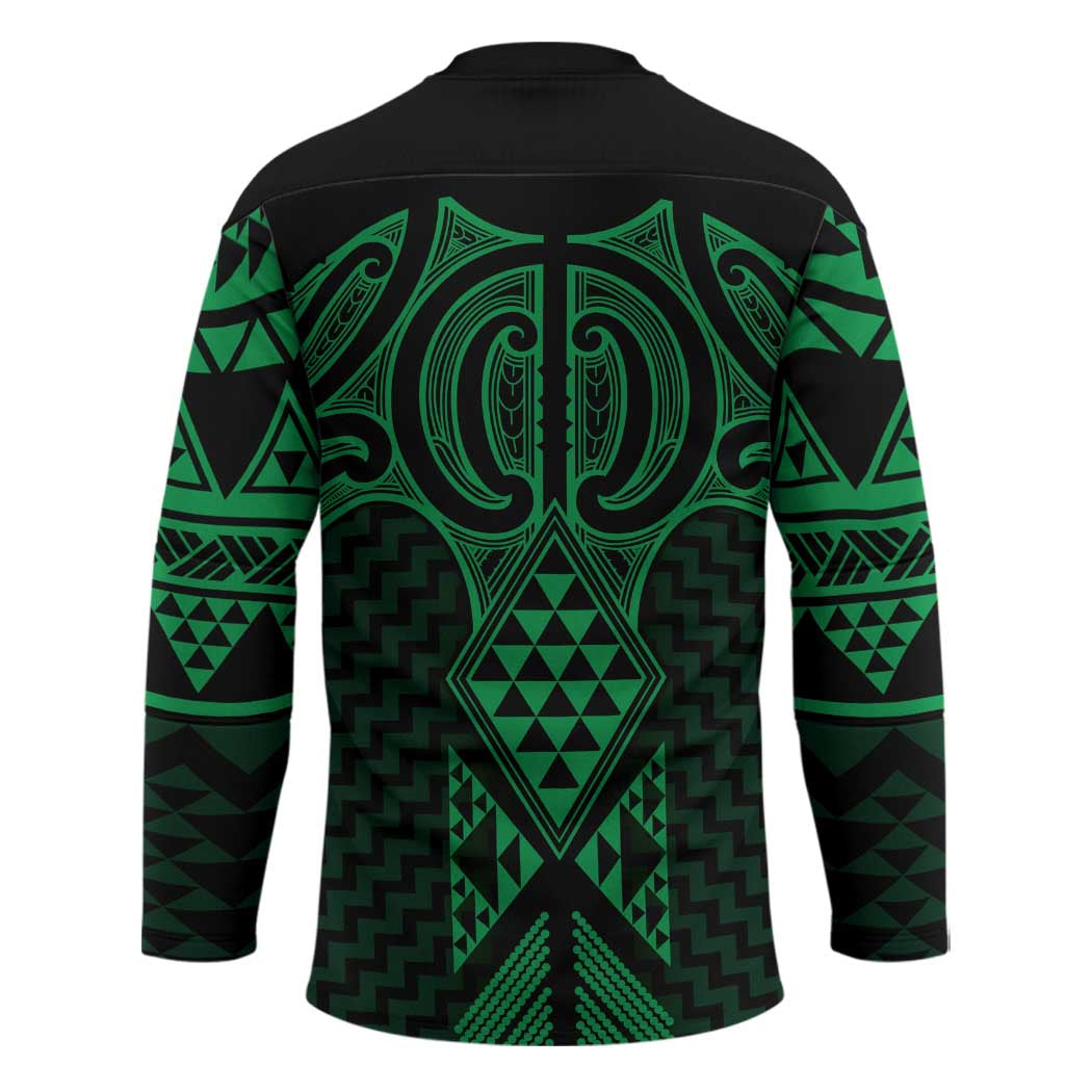Kakariki Maori Ta Moko Poutama Art Hockey Jersey - Polynesian Pride