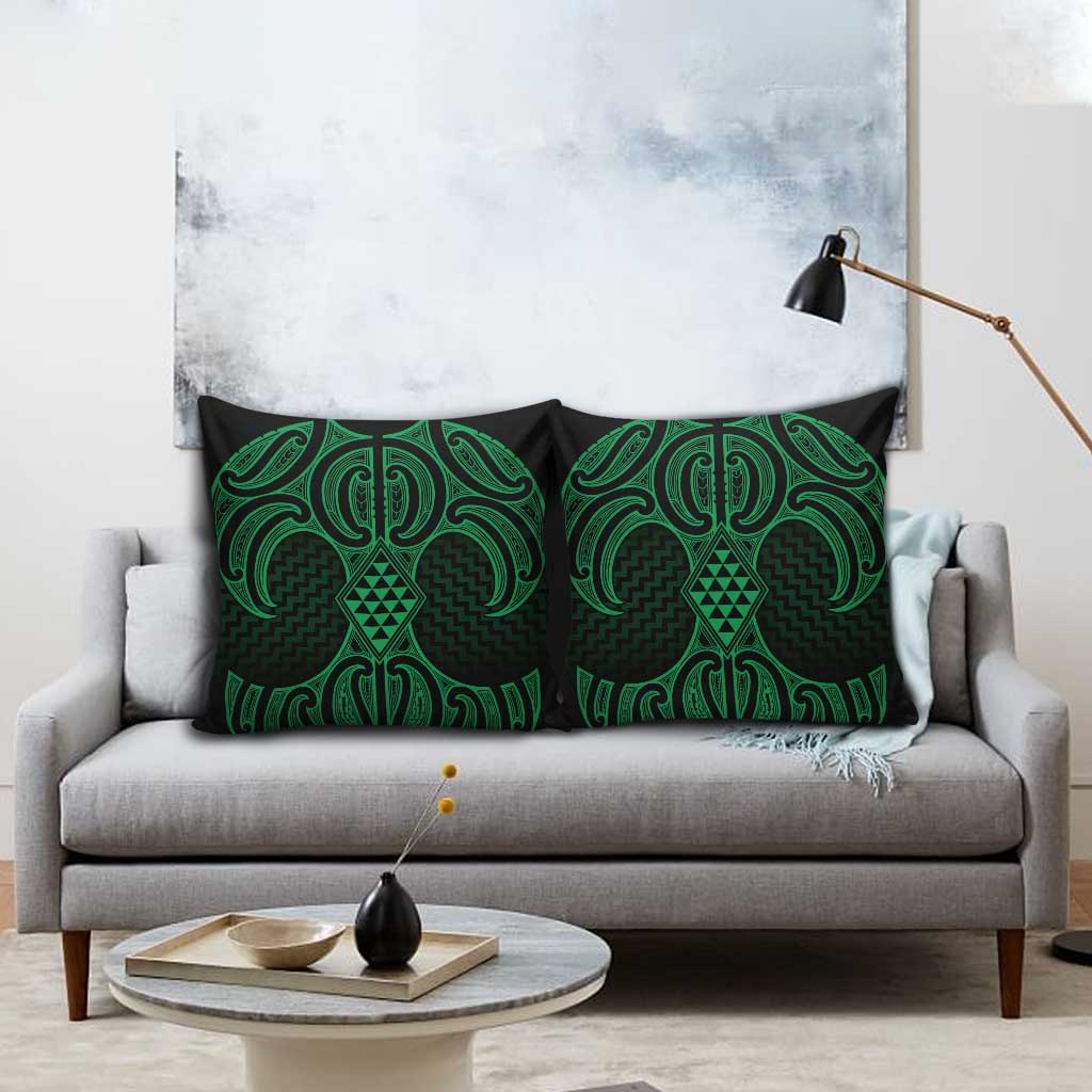 Kakariki Maori Ta Moko Poutama Art Pillow Cover - Polynesian Pride