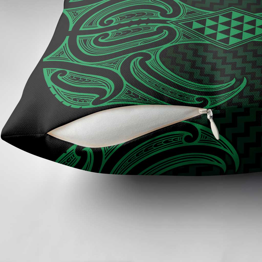 Kakariki Maori Ta Moko Poutama Art Pillow Cover - Polynesian Pride