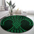 Kakariki Maori Ta Moko Poutama Art Round Carpet
