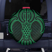 Kakariki Maori Ta Moko Poutama Art Spare Tire Cover LT9 No hole Green - Polynesian Pride