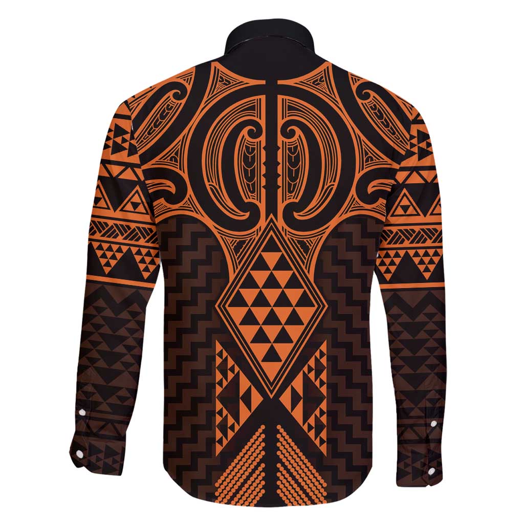 Karaka Maori Ta Moko Poutama Art Family Matching Long Sleeve Bodycon Dress and Hawaiian Shirt LT9 - Polynesian Pride