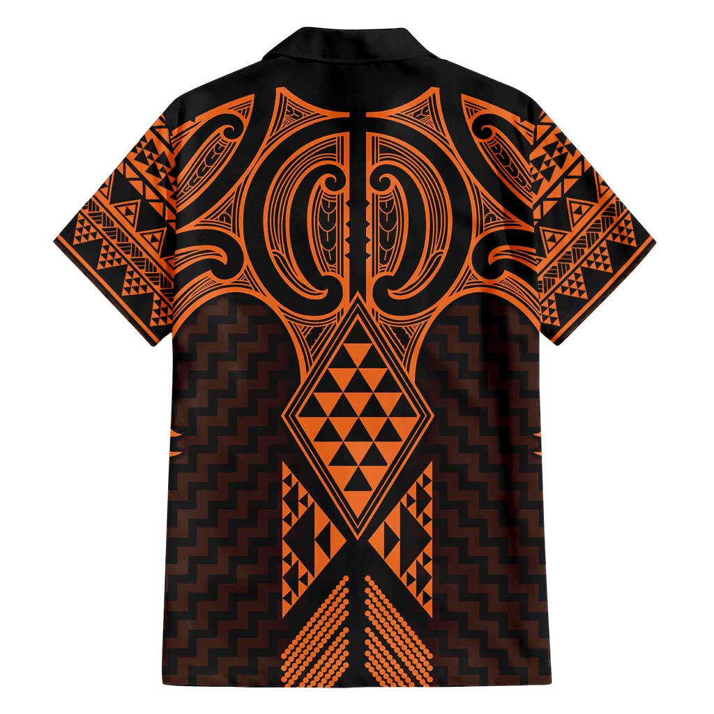Karaka Maori Ta Moko Poutama Art Family Matching Off Shoulder Maxi Dress and Hawaiian Shirt LT9 - Polynesian Pride