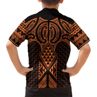 Karaka Maori Ta Moko Poutama Art Family Matching Short Sleeve Bodycon Dress and Hawaiian Shirt LT9 - Polynesian Pride