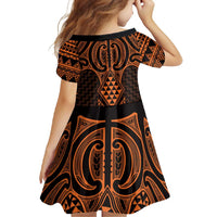 Karaka Maori Ta Moko Poutama Art Family Matching Summer Maxi Dress and Hawaiian Shirt LT9 - Polynesian Pride