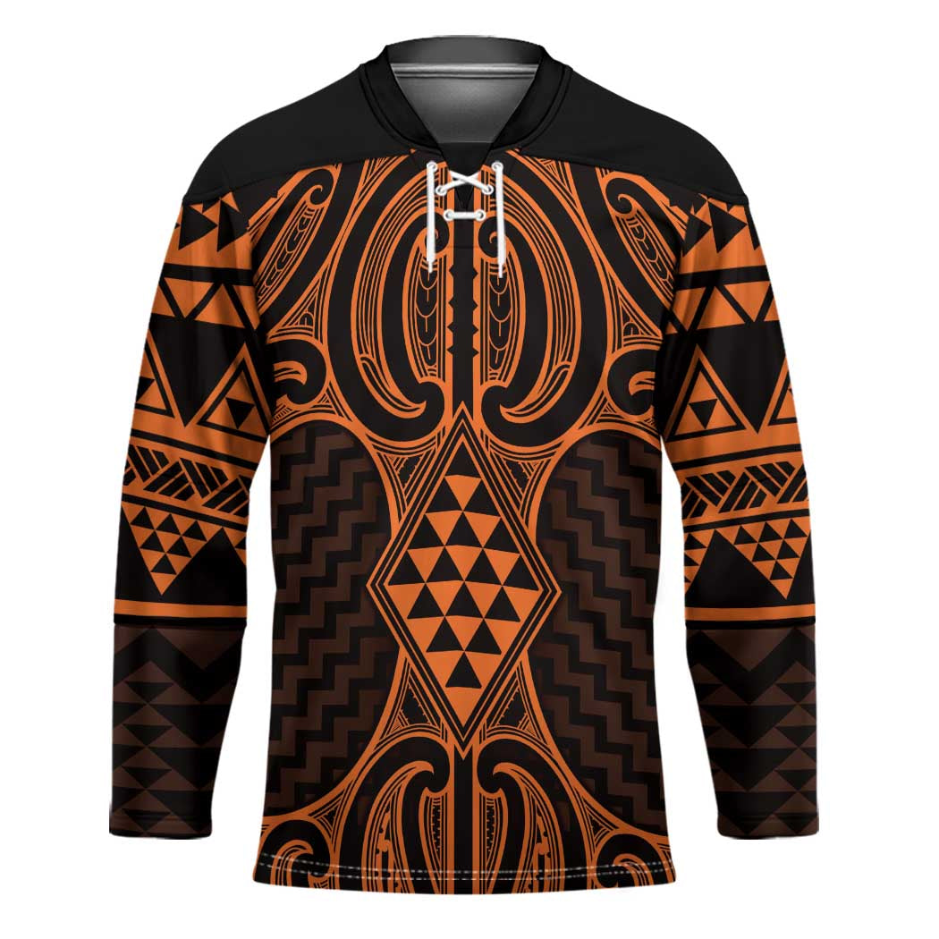 Karaka Maori Ta Moko Poutama Art Hockey Jersey - Polynesian Pride