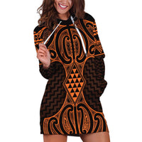 Karaka Maori Ta Moko Poutama Art Hoodie Dress