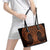 Karaka Maori Ta Moko Poutama Art Leather Tote Bag