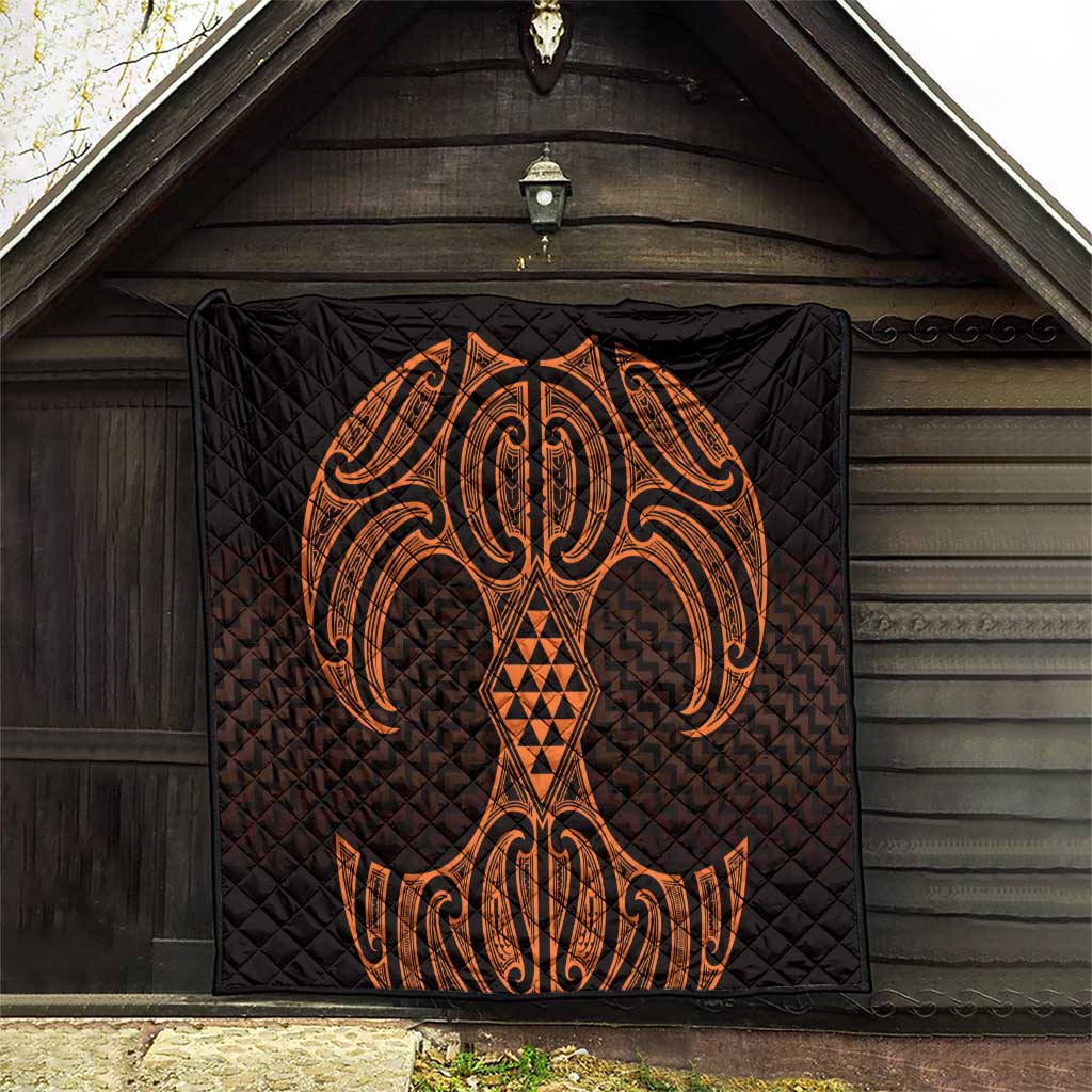 Karaka Maori Ta Moko Poutama Art Quilt