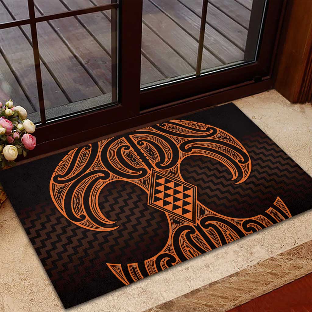Karaka Maori Ta Moko Poutama Art Rubber Doormat