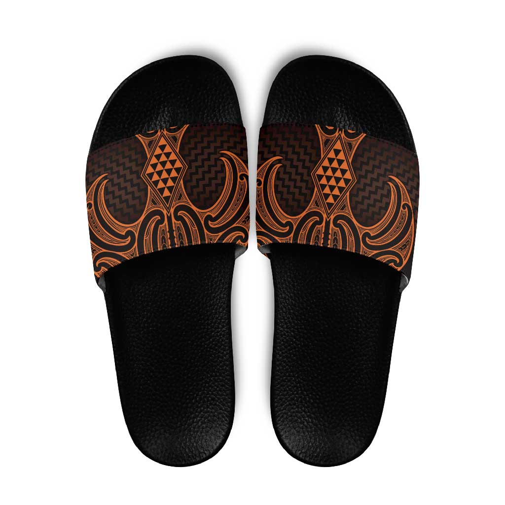 Karaka Maori Ta Moko Poutama Art Slide Sandals - Polynesian Pride