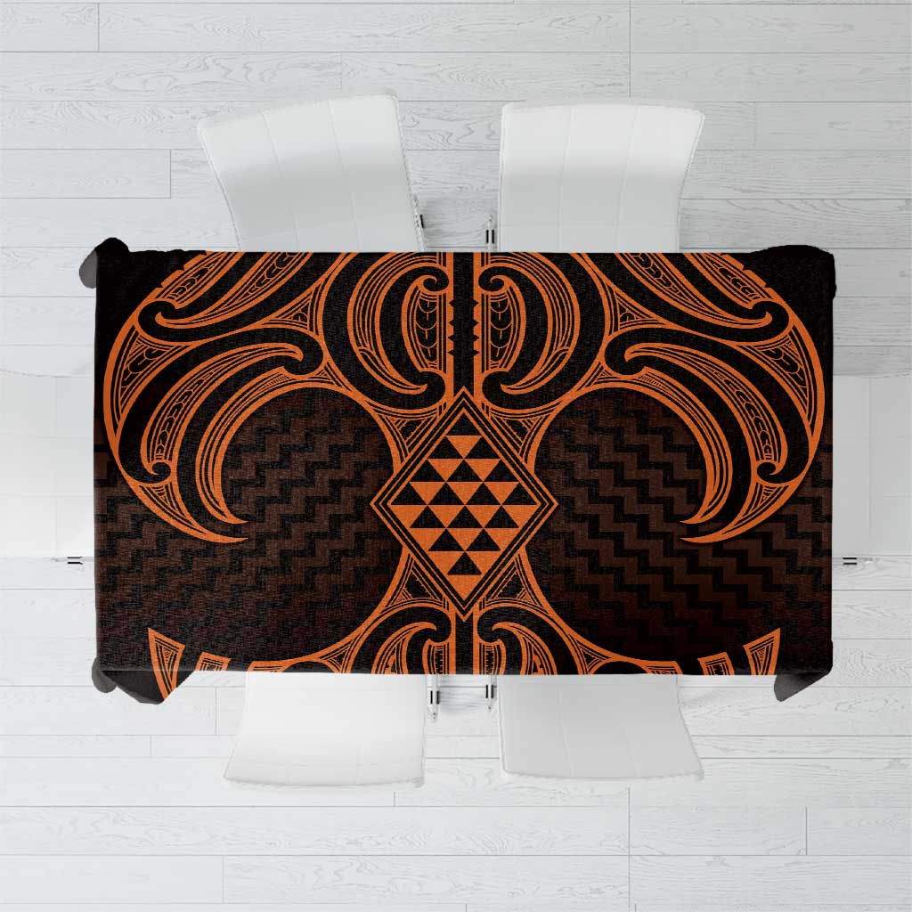 Karaka Maori Ta Moko Poutama Art Tablecloth LT9 Gold - Polynesian Pride