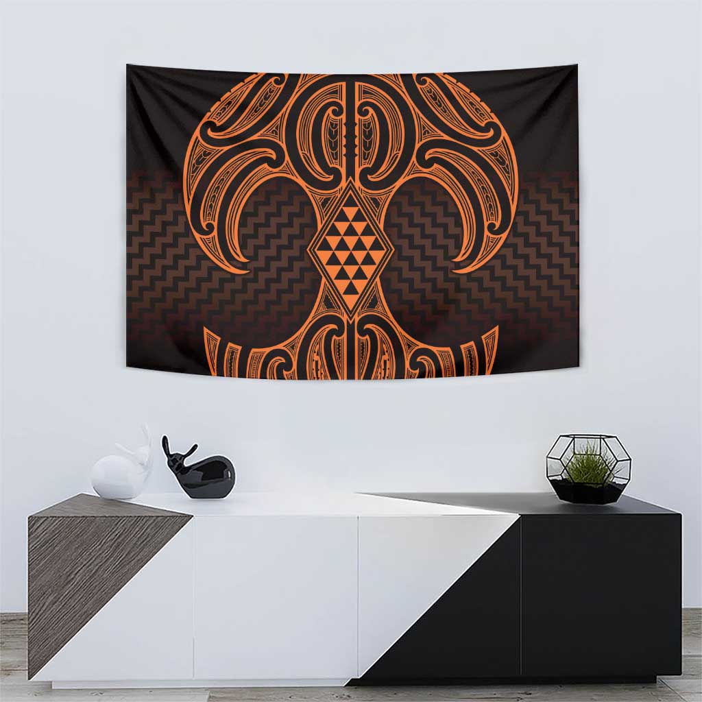 Karaka Maori Ta Moko Poutama Art Tapestry