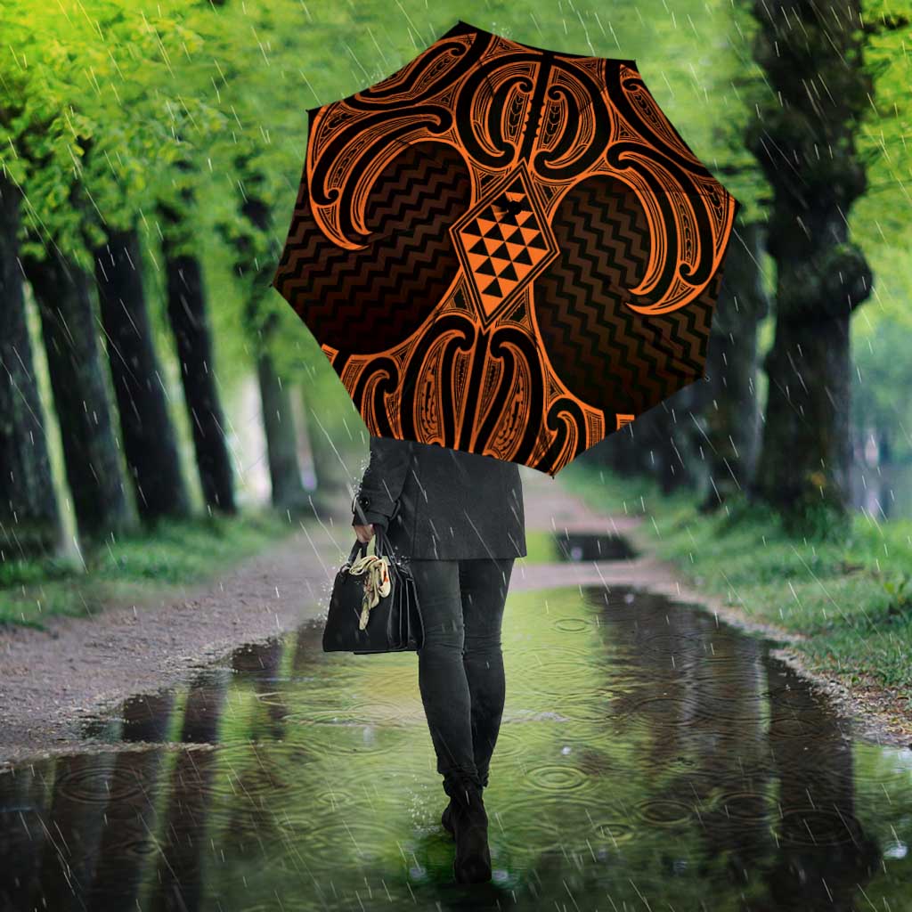Karaka Maori Ta Moko Poutama Art Umbrella - Polynesian Pride