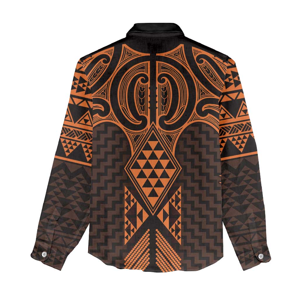 Karaka Maori Ta Moko Poutama Art Women Casual Shirt LT9 - Polynesian Pride