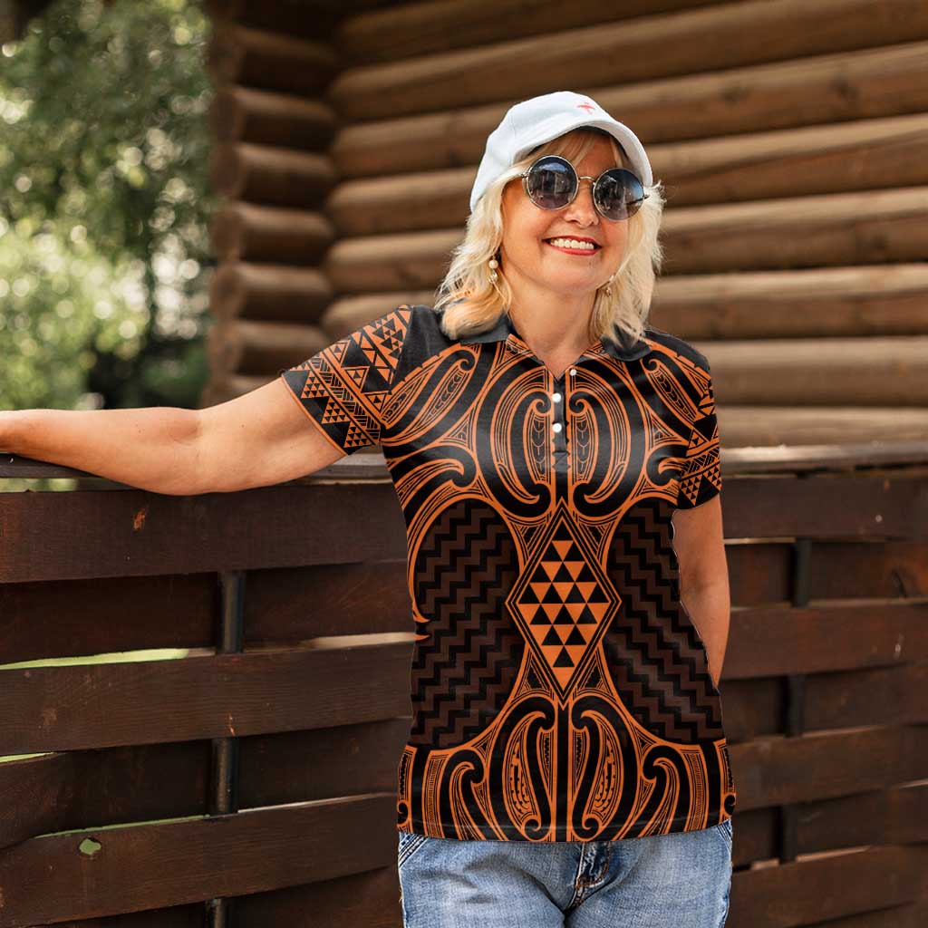 Karaka Maori Ta Moko Poutama Art Women Polo Shirt