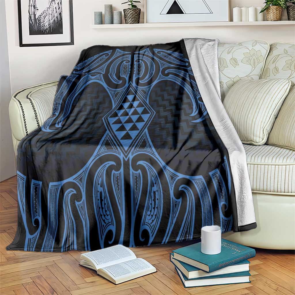 Kikorangi Maori Ta Moko Poutama Art Blanket