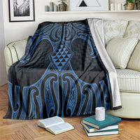 Kikorangi Maori Ta Moko Poutama Art Blanket