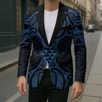 Kikorangi Maori Ta Moko Poutama Art Blazer - Polynesian Pride