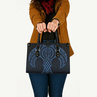 Kikorangi Maori Ta Moko Poutama Art Leather Bag - Polynesian Pride