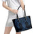 Kikorangi Maori Ta Moko Poutama Art Leather Tote Bag