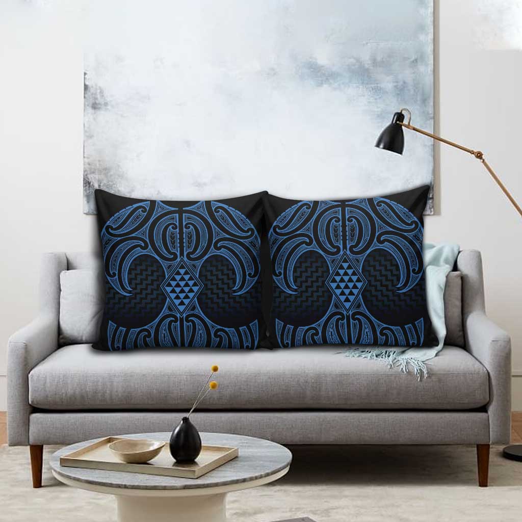 Kikorangi Maori Ta Moko Poutama Art Pillow Cover - Polynesian Pride