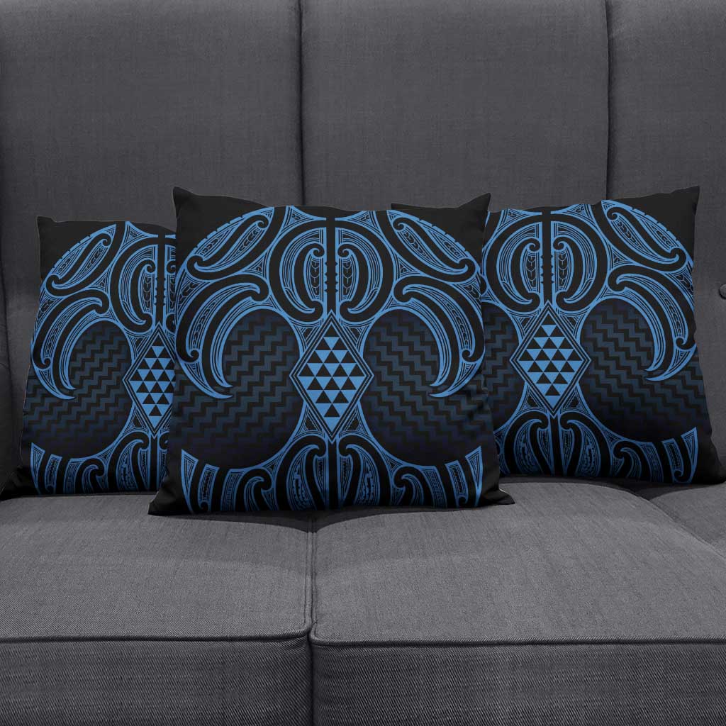 Kikorangi Maori Ta Moko Poutama Art Pillow Cover - Polynesian Pride