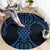 Kikorangi Maori Ta Moko Poutama Art Round Carpet