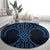 Kikorangi Maori Ta Moko Poutama Art Round Carpet