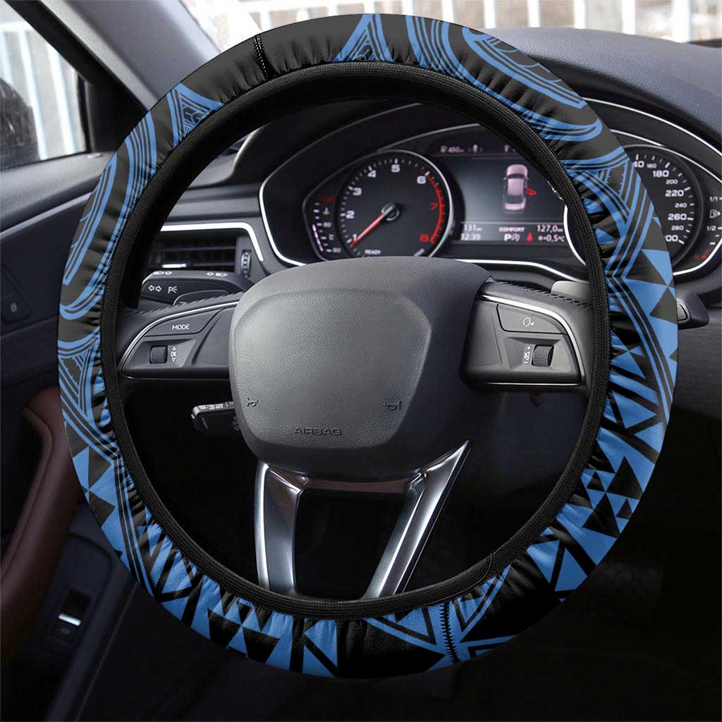 Kikorangi Maori Ta Moko Poutama Art Steering Wheel Cover LT9 - Polynesian Pride