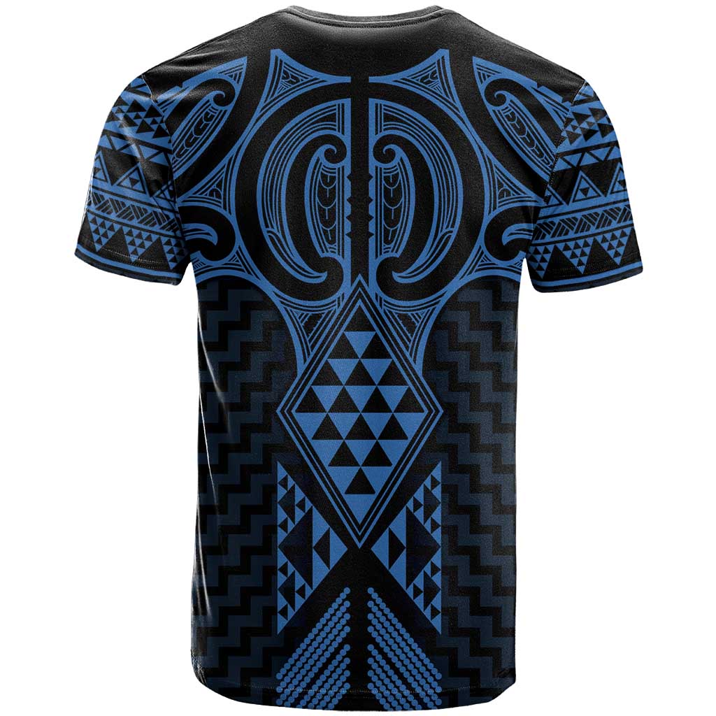 Kikorangi Maori Ta Moko Poutama Art T Shirt