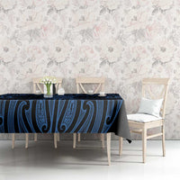 Kikorangi Maori Ta Moko Poutama Art Tablecloth