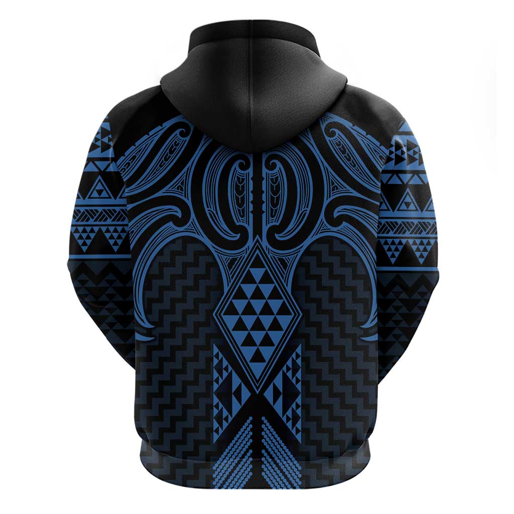 Kikorangi Maori Ta Moko Poutama Art Zip Hoodie LT9 - Polynesian Pride