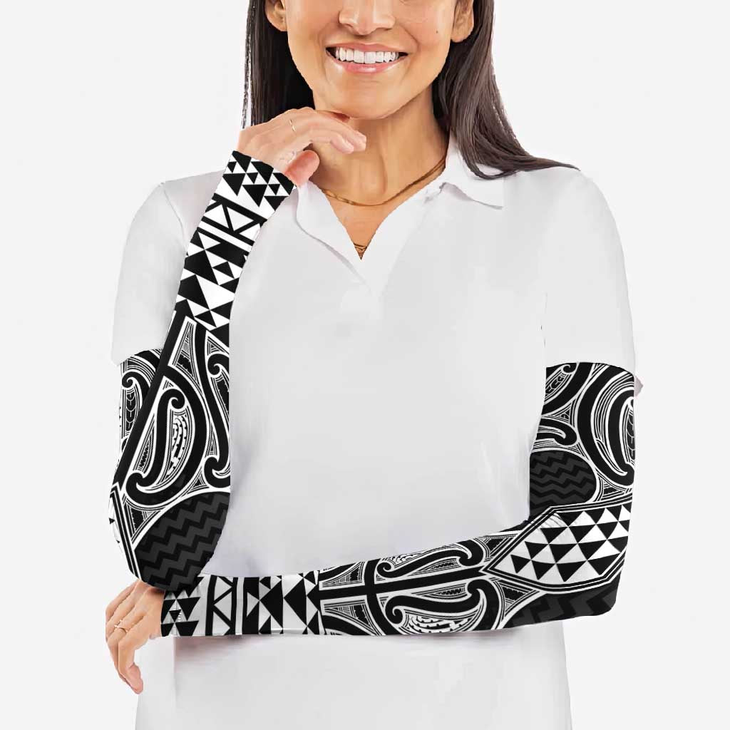 Ma Maori Ta Moko Poutama Art Arm Sleeves - Polynesian Pride