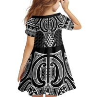 Ma Maori Ta Moko Poutama Art Family Matching Off The Shoulder Long Sleeve Dress and Hawaiian Shirt LT9 - Polynesian Pride
