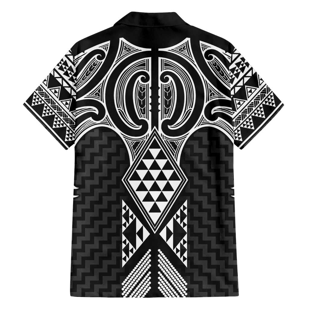 Ma Maori Ta Moko Poutama Art Family Matching Off Shoulder Short Dress and Hawaiian Shirt LT9 - Polynesian Pride