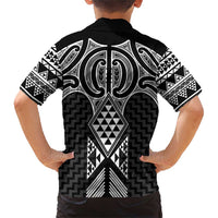 Ma Maori Ta Moko Poutama Art Family Matching Short Sleeve Bodycon Dress and Hawaiian Shirt LT9 - Polynesian Pride