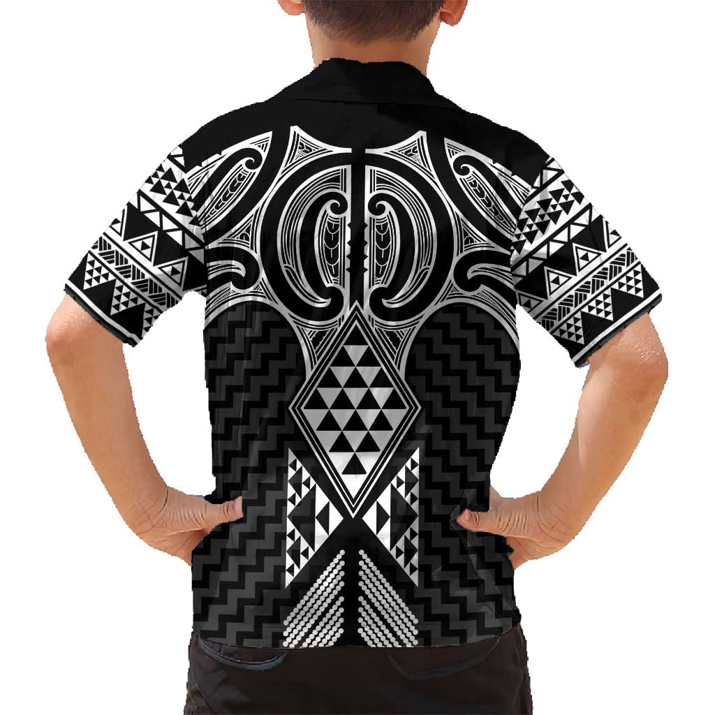 Ma Maori Ta Moko Poutama Art Family Matching Summer Maxi Dress and Hawaiian Shirt LT9 - Polynesian Pride