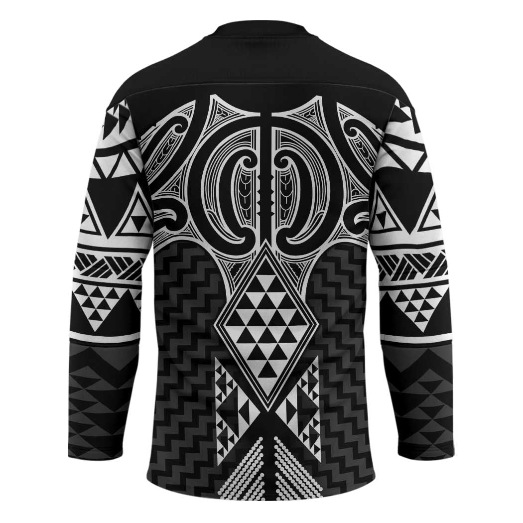 Ma Maori Ta Moko Poutama Art Hockey Jersey - Polynesian Pride