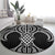 Ma Maori Ta Moko Poutama Art Round Carpet