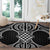Ma Maori Ta Moko Poutama Art Round Carpet